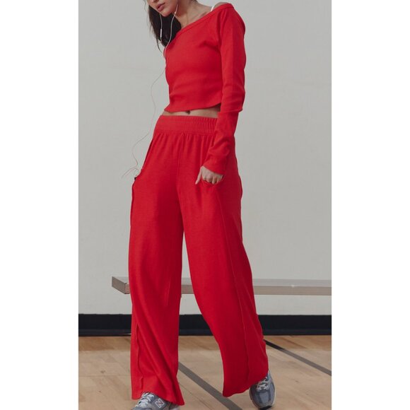 🆕 FP MOVEMENT Go To Long Sleeve Set / Victory Red - Picture 4 of 6